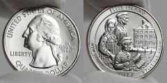 2017-P Uncirculated Ellis Island Quarter Obverse and Reverse