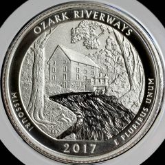 2017-S Enhanced Uncirculated Ozark Riverways Quarter - Reverse