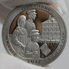 2017-S Proof Ellis Island Quarter - Clad, Reverse-1