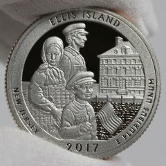 2017-S Proof Ellis Island Quarter - Clad, Reverse