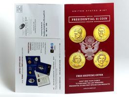Last Chance at U.S. Mint Presidential $1 Coin Products Back and Cover of Presidential $1 Coin brochure