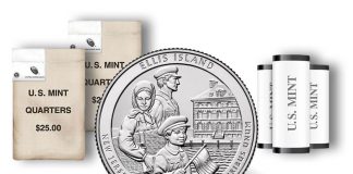 2017 Ellis Island Quarters Released Ellis Island quarter, rolls and bags