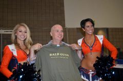 Krista, bald Miles Standish and Brielle
