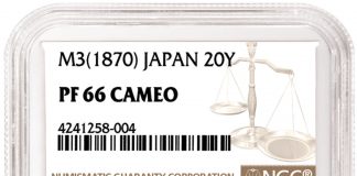 NGC-Certified Coins Top Heritage ANA Sale Meiji Year 3 (1870) Gold 20 Yen