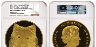 NGC Authenticates ‘Mule’ Error on 2017 Canadian Timber Wolf Gold Coin Timber Wolf Mule Error