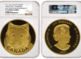 NGC Authenticates ‘Mule’ Error on 2017 Canadian Timber Wolf Gold Coin Timber Wolf Mule Error