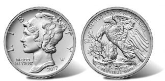 2017 $25 American Palladium Eagle Images Unveiled 2017 $25 American Eagle Palladium Bullion Coin (Obverse and Reverse)