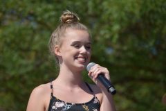 Catie O’Neill sings the National Anthem