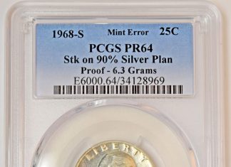 PCGS Certifies Rare Washington 25c Errors, Including Two-Tailed Quarter 1968-S Proof Quarter