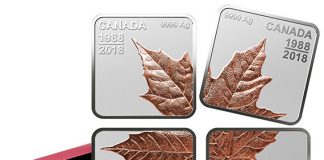 Quartet of Canadian 2018 $3 Coins Form Gold-Plated Maple Leaf 2017 Pure Silver Rose Gold-Plated Maple Leaf Quartet