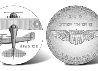 2018 World War I Centennial Silver Medal Designs Unveiled 2018 World War I Centennial Air Service Silver Medal Designs
