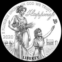 2020-W Proof American Platinum Eagle - Obverse Pursuit of Happiness Design