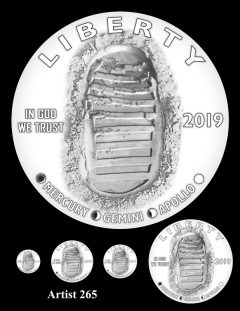Artist 265 - Obverse Apollo 11 Commemorative Coin Design