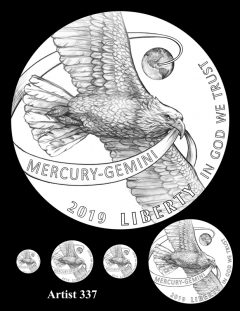 Artist 337 - Obverse Apollo 11 Commemorative Coin Design