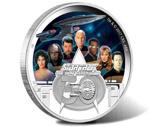 Star Trek: The Next Generation Crew 30th Anniversary 2017 2oz Silver Proof Coin