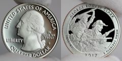 2017-S Clad Proof George Rogers Clark Quarter - Obverse and Reverse,a