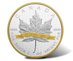 2018 $15 30th Anniversary SML Gold-Plated 2 oz. Silver Coin - Reverse
