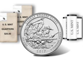 2017 George Rogers Clark Quarters Released George Rogers Clark quarter, rolls and bags