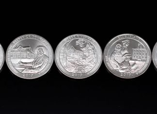 Set of 10 Circulating 2017 America the Beautiful Quarters Released Photo of 2017 America the Beautiful Quarters