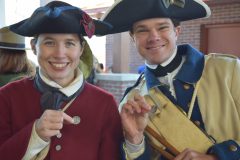 Two members of the George Rogers Clark Fife and Drum grou