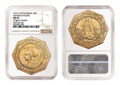 1950 S Octagonal $50 Panama-Pacific Gold Coin