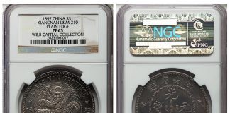 NGC Graded Coins Led Heritage’s December Hong Kong Sale 1897 Kiangnan L&M Plain Edge Proof Dollar