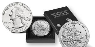 2017 George Rogers Clark 5 Oz Silver Uncirculated Coin Released 2017-P George Rogers Clark National Historical Park Five Ounce Silver Uncirculated Coin and Presentation Case