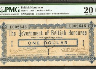 Stacks Bower’s Rarity Auction Highlights for January 2018 NYINC BRITISH HONDURAS. Government of British Honduras. 1 Dollar, 1894 Issue
