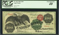 Fr. 167a $100 1863 Legal Tender PCGS Extremely Fine 40