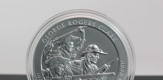 US Mint Sales: George Rogers Clark 5 Oz Coin Debuts Photo of 2017-P George Rogers Clark National Historical Park Five Ounce Silver Uncirculated Coin