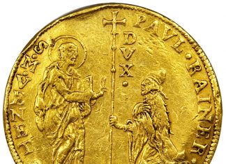 Stack’s Bowers to Offer Venetian 40 Zecchini at January 2018 NYINC Venetian 40 Zecchini - obverse