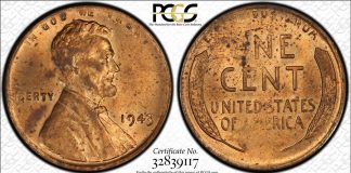 PCGS-Graded 1943 Bronze Lincoln Cent Sold For $1+ Million 1943 Bronze Lincoln Cent PCGS MS63RD