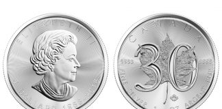 2018 30th Anniversary Silver Maple Leaf Bullion Coins Available 2018 30th Anniversary SML bullion coin