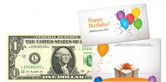 Happy Birthday $1 Note Features ‘2018xxxx’ Serial Number 2018 Happy Birthday $1 Note
