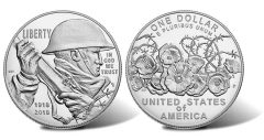 2018-P Proof World War I Centennial Silver Dollar
