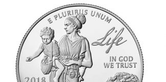 2018-W Proof American Platinum Eagle Depicts ‘Life’ and Launches Today (Updated) 2018-W Proof American Platinum Eagle - Obverse, Life