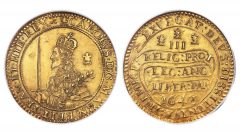 Charles I gold Triple Unite 1643 MS61 NGC