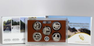 2018 Quarters Proof Set Sales Debut at 36,563 Photo of 2018 America the Beautiful Quarters Proof Set - Packaging, Lens, Coins
