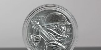 US Mint Sales: WWI Dollars and Medals Debut Photo of 2018-P Uncirculated World War I Centennial Silver Dollar - Obverse