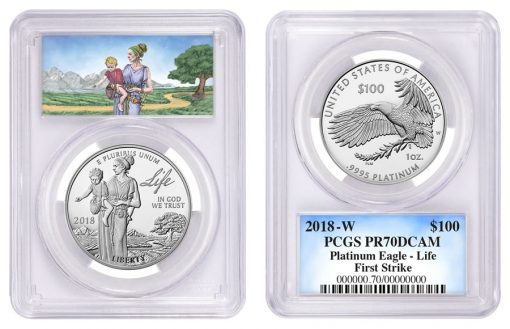 Special Label for First-Strike 2018 Proof American Platinum Eagle - Life