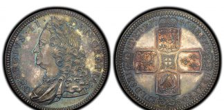 Rare English Proof Sets in Tyrant Collection Exhibit at February 2018 Long Beach Expo 1746 George II proof crown