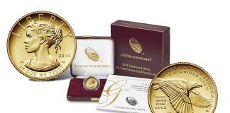 US Mint Sales: Pictured Rocks Quarters and 5 Oz. Coin Debuts 2018 $10 American Liberty 1-10 oz Gold Proof Coin, Case and Cert
