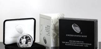 2018-W Proof American Platinum Eagle ‘Life’ Photos Photo of 2018-W Proof American Platinum Eagle, Certificate and Case