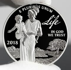 Photo of 2018-W Proof American Platinum Eagle - Obverse, Life-b
