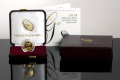 Photo of a 2018 $10 American Liberty 1-10 oz Gold Proof Coin, Case and Cert