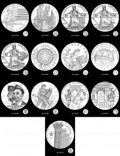 $1 Silver American Legion Obverse Design Candidates