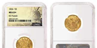 NCS and NGC to Conserve and Grade Coins from SS Pulaski Shipwreck 1836_5D_MS63_SS_Pulaski_2081233-001