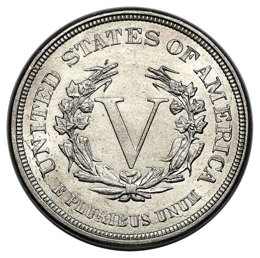 1883 No Cents Liberty nickel - reverse