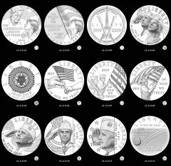 $5 Gold American Legion Obverse Design Candidates