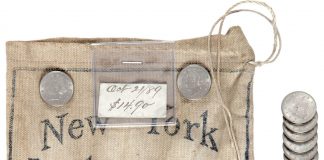 Cache of 1883 No Cents Nickels Featured in Heritage April 2018 CSNS Sale Canvas Sack - 297 No Cents Liberty nickels